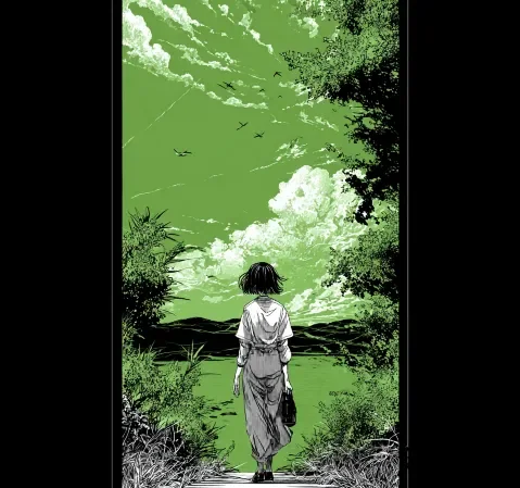 皮皮漫画封面卡由封面图、作品名和状态标签组成